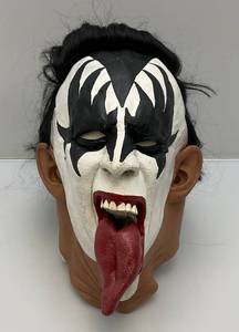 lot 166 image: 1997 Kiss Gene Simmons Latex Mask Full Head With Tag