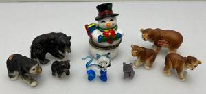 lot 172 image: Misc. Miniature Bone China Animal Figurines & More (Some Made In Japan)