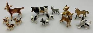 lot 173 image: Misc. Miniature Bone China Animal Figurines & More (Some Made In Japan)
