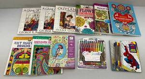 lot 251 image: Misc. Adult Coloring Books & More (CL)
