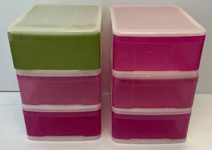 lot 257 image: IRIS brand Stacking Storage Drawers (CL)