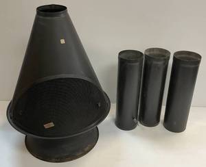 lot 275 image: New Old Stock Mid Century Modern Fireplace With Chimney (NEW Never Used)