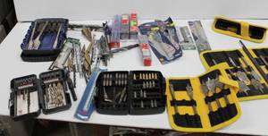 lot 54 image: Large Lot Of Drill Bits & Bit Sockets Sets For Wood & Metal Drilling (See Pictures For More Lot Details)