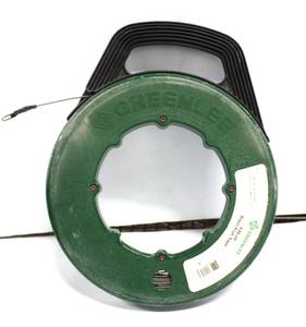 lot 29 image: Greenlee 438-20 Steel Fish Tape 240 Ft Long X 18 X0.060 Inch Diameter (73 Meters X 3.2 mm Diameter)