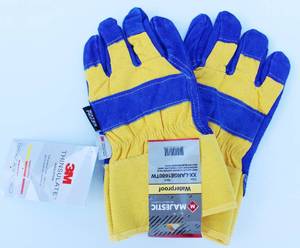 lot 101 image: First Quality Winter Gloves, Cowhide Leather Palm, Waterproof, Thinsulate Lining Working Gloves XXL Lot Of 2 Pairs