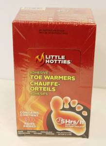 lot 100 image: Little Hotties Toe Warmers, 30 Pairs, Safe, Natural, Odorless, Air- Activated.