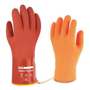 lot 150 image: Towa OR653 Cold Resistance PVC Gloves With Detachable Napped Liner, 3 Pairs Of Gloves. Size XL.