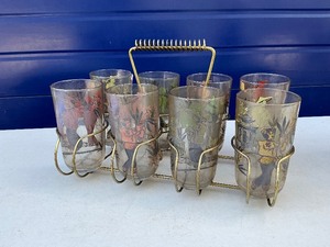 Tumble Glass Set with Carrier