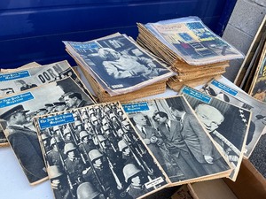 Large Stack of New York Times Magazines