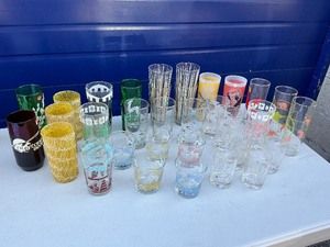 Vintage Glass Tumblers - Juice - Cocktails