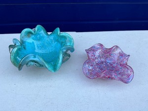 Millefiori Murano Art Glass Ashtray Dish
