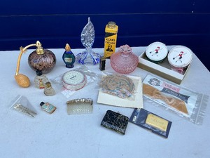 Vintage Perfume Bottles and Bathroom Toiletrie Lot