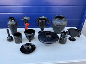Black Vase Pottery Lot