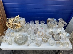 Vintage and Antique Clear Glass Lot