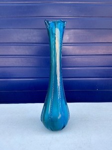 MCM Tall Blue Swung Vase