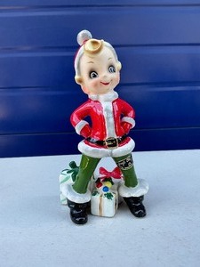 Vintage Josef Originals Christmas Elf Santa