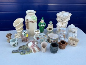 Misc. Ceramic Lot - Vases - Planters - Toothbrush Holder