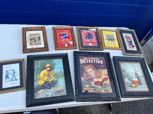 Framed Advertising Lot