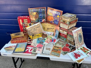 Candy Box, Cigar Box, Ephemera Lot