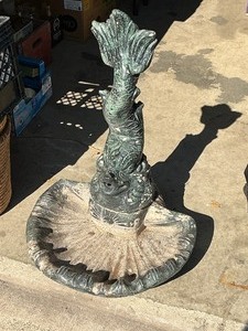 Yard Dcor Cement Bird Bath