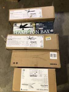 Lot of Assorted Ceiling Lighting Fans Various Models and Conditions Customer Returns See Pictures