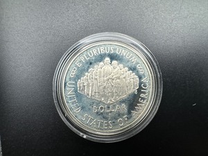 lot 57 image: 1987-S  PROOF Silver Constitution Commemorative Silver Dollar