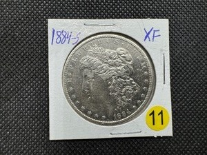 lot 11 image: Better Date 1884-S  Morgan Silver Dollar Marked XF When Purchased