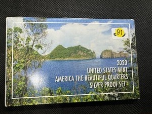 lot 91 image: 2020 America The Beautiful Silver Quarter Proof Set