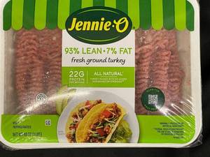 F - Jennie-O Fresh Ground Turkey, 93% Lean, 7% Fat, 48oz