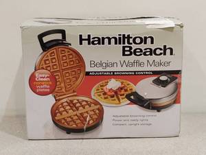 HAMILTON BEACH BELGIAN WAFFLE MAKER