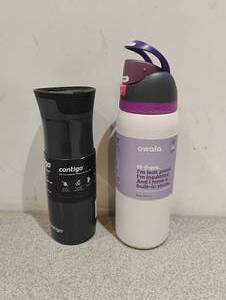 2 NEW INSULATED WATER BOTTLES CONTIGO AND OWALA