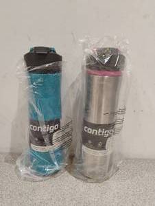 2 NEW CONTIGO AUTOSEAL VACUUM INSULATED TRAVEL MUGS