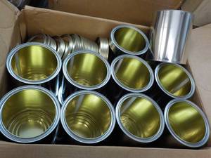 34 x 1 gallon Tin Cans with Covers...