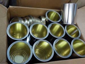 34 x 1 gallon Tin Cans with Covers...