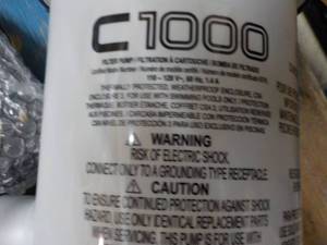 C1000 Filter Pump...