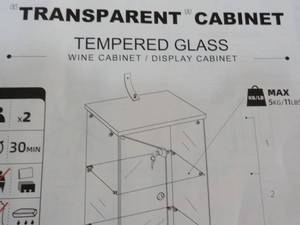 Transparent cabinet with Tempered G...