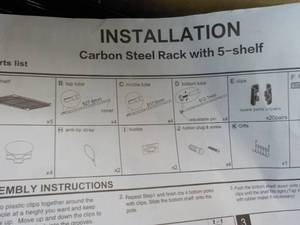 Carbon Steel Rack with 5 Shelves...