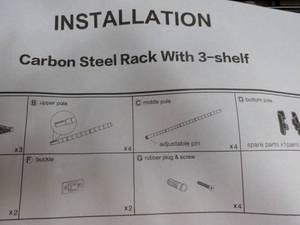 Carbon Steel Rack with 3 Shelves...