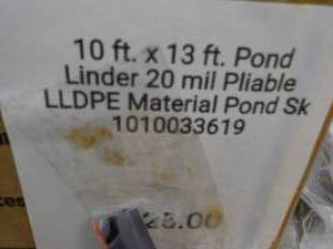 Vevor Pond Liner...