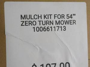 Ryobi Mulch Kit for 54 Zero Turn M...
