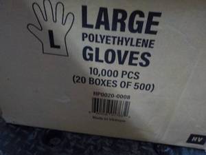 Case of 10,000 Polyethylene Gloves ...