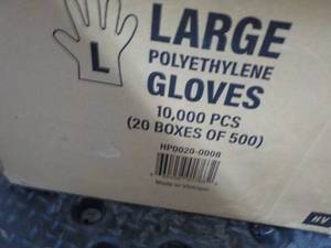 Case of 10,000 Polyethylene Gloves ...