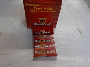 10 x 4 packs Big Red Gum...