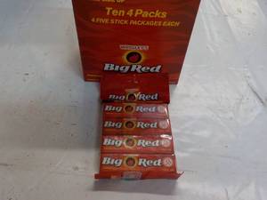 10 x 4 packs Big Red Gum...