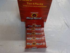 10 x 4 packs Big Red Gum...