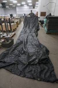 lot 44 image: heavy mesh fabric canopy tarp
