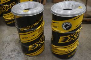 lot 74 image: metal Express Lube barrel