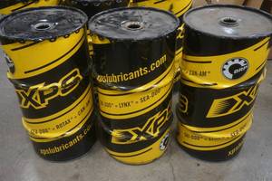 lot 76 image: metal Express Lube barrel