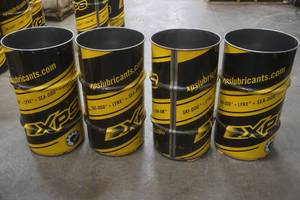 lot 79 image: metal Express Lube barrel