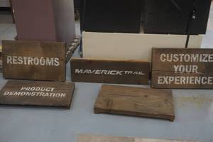 lot 383 image: wood signs